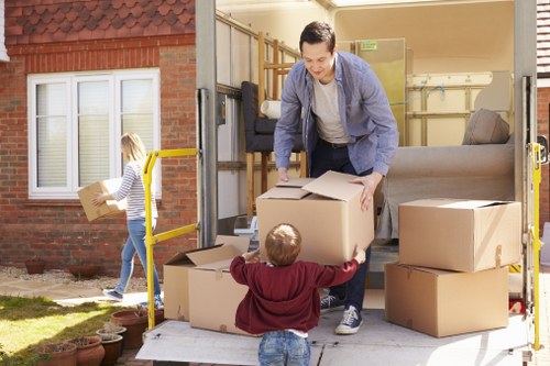 Professional packing and unpacking services in Wembley with organized moving boxes