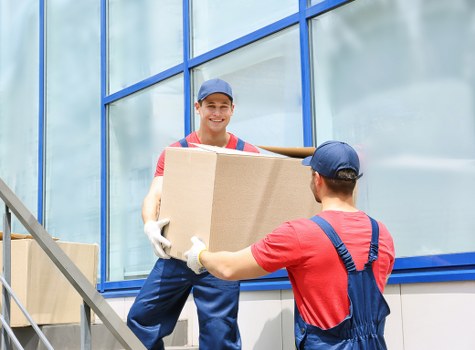 Removal team planning a flat move in Wembley