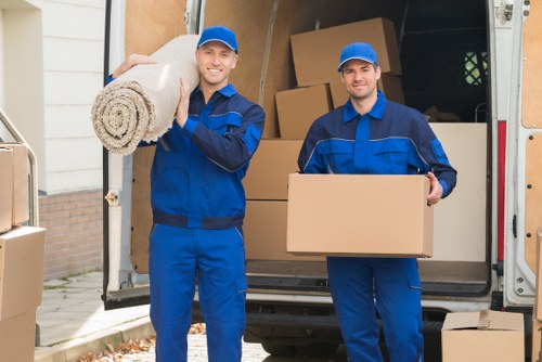 Selection of sturdy cardboard moving boxes in Wembley