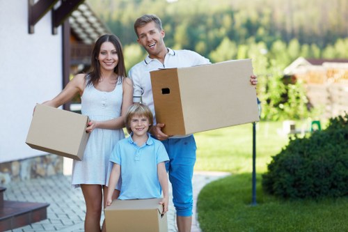 Packed boxes ready for Wembley home removal service