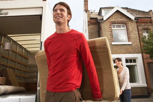 Moving van outside a Wembley residential property