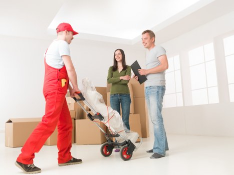 Professional movers assisting with a student relocation in Wembley