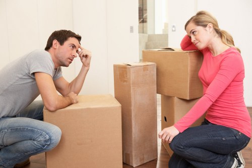 Wembley van service transporting boxes and household items