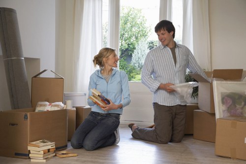 Furniture and household items prepared for house removals in Wembley