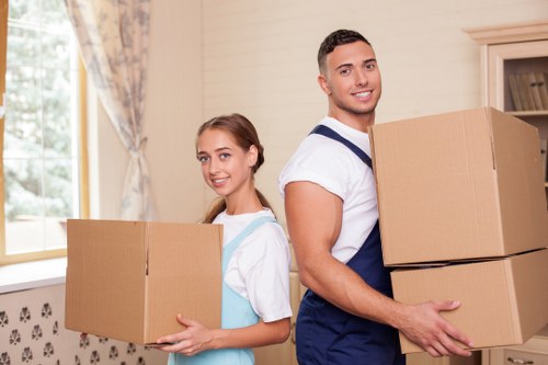Packed boxes and furniture inside a removal van for Wembley relocation
