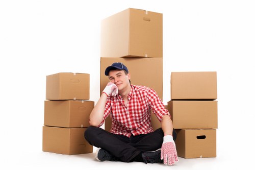 Crew moving furniture with care during transport